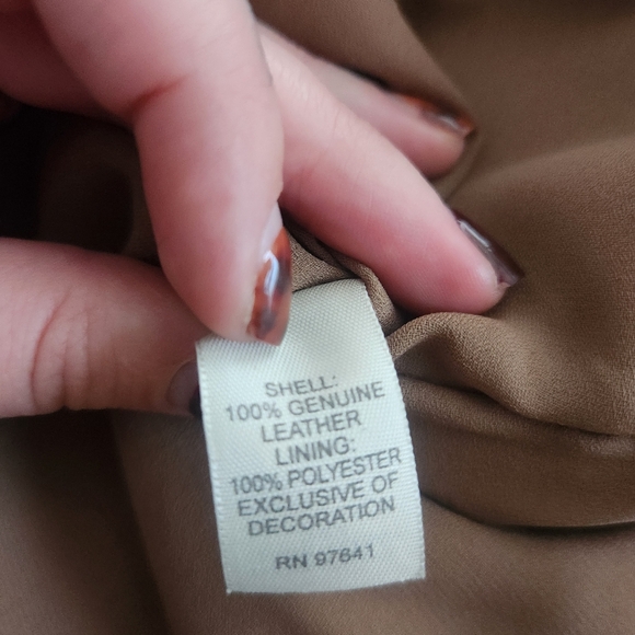 Suede 100% leather vintage western embroidered floral skirt - Picture 4 of 7